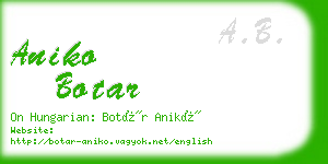 aniko botar business card